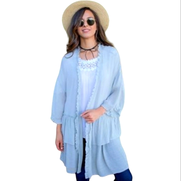 Easel Ruffled Cardigan - Picture 1 of 5